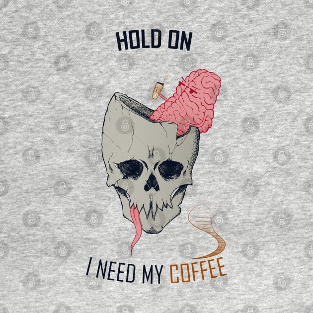 hold on, i need my coffee (colored version) by Ghostlyboo